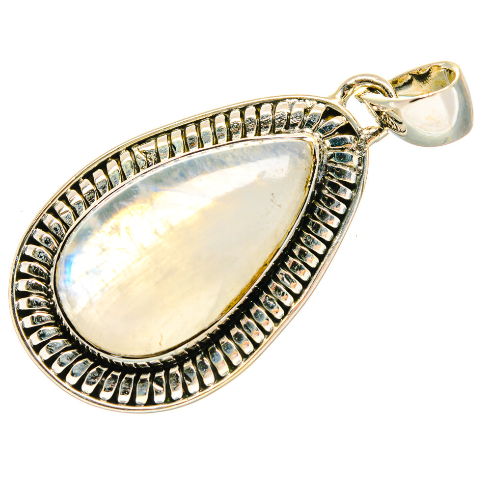 Rainbow Moonstone Pendants handcrafted by Anasilvercos - PD18348