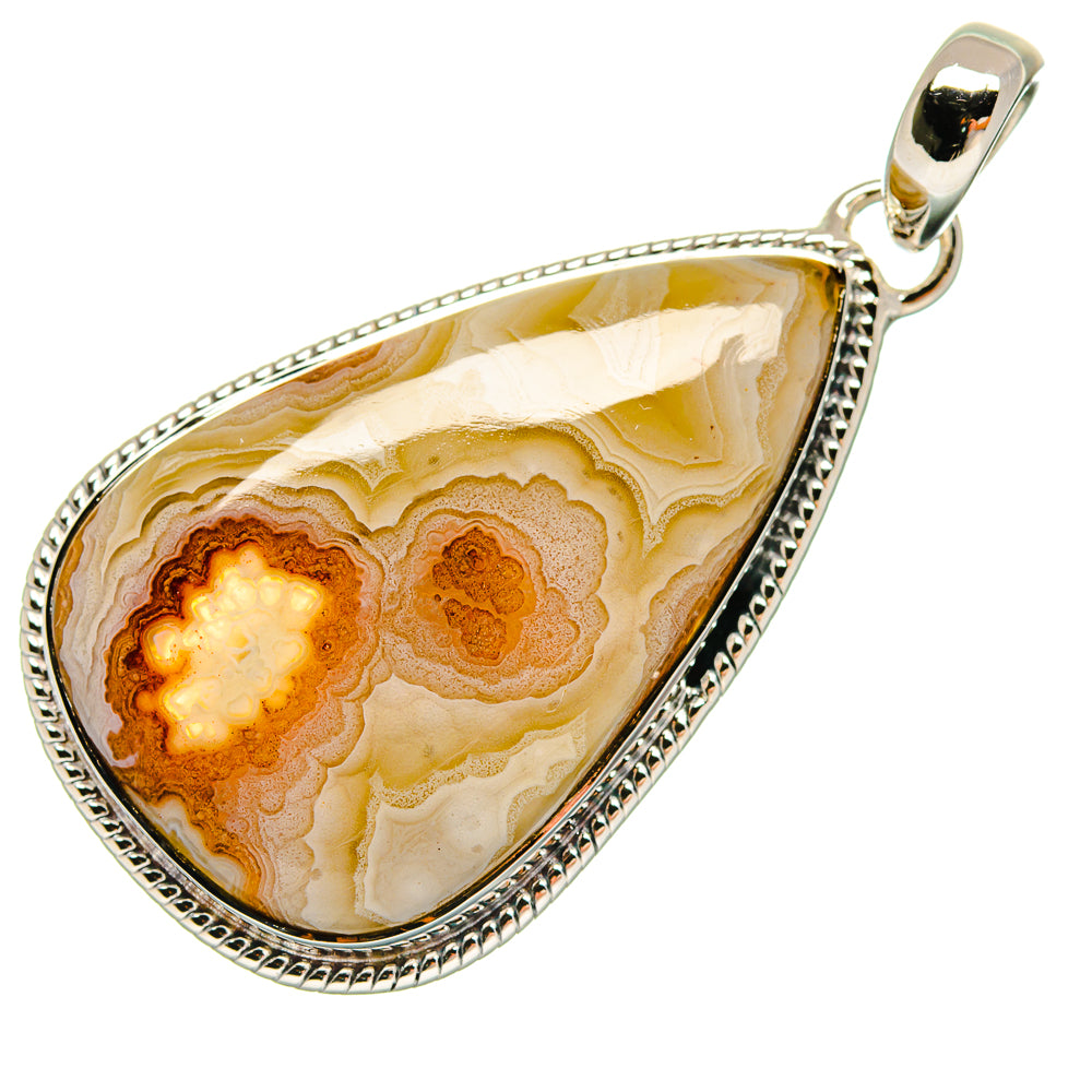 Laguna Lace Agate Pendants handcrafted by Anasilvercos - PD18349