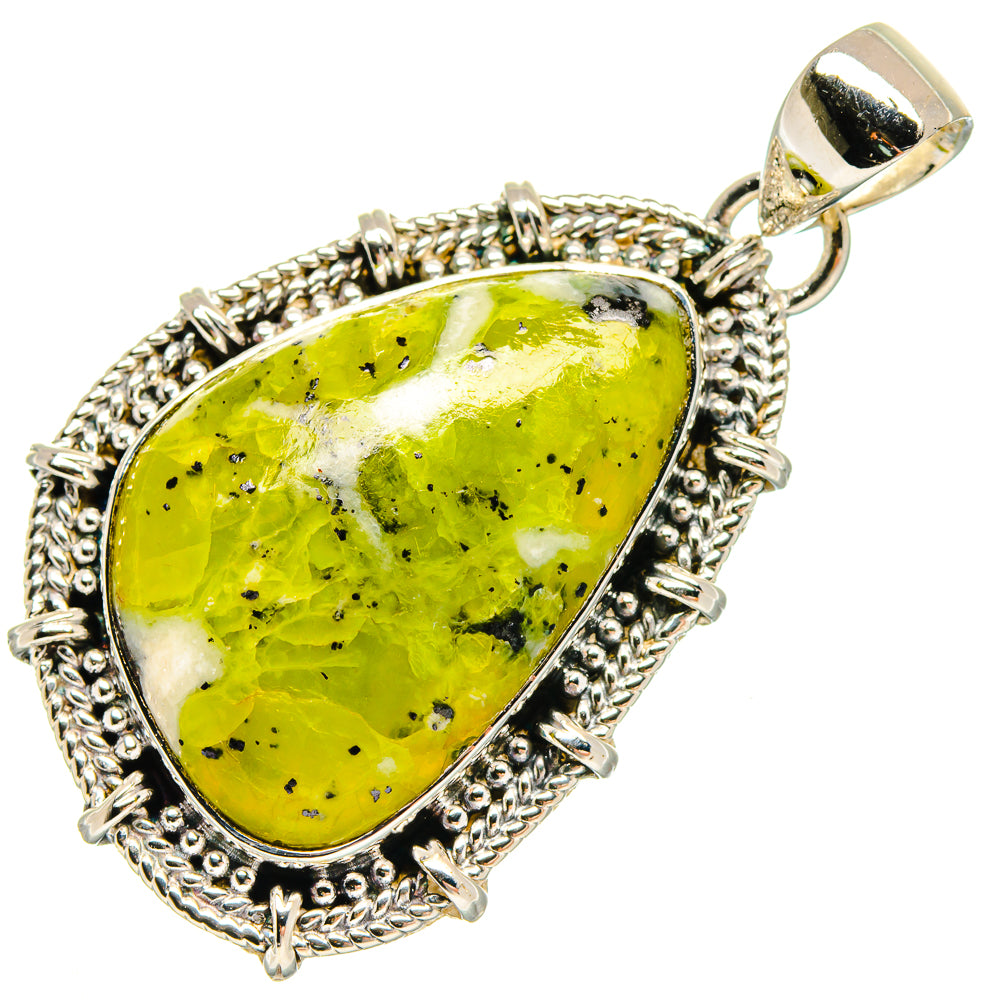 African Green Opal Pendants handcrafted by Anasilvercos - PD18379 - Photo 2