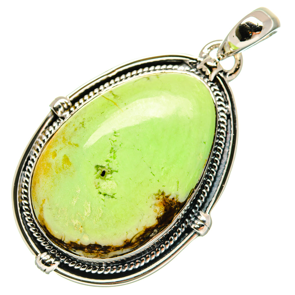 Lemon Chrysoprase Pendants handcrafted by Anasilvercos - PD18387