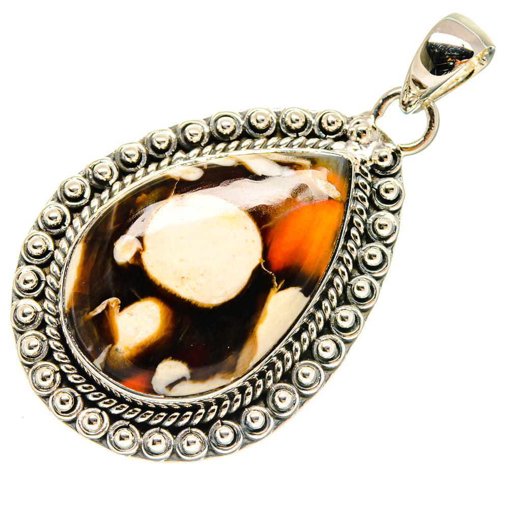 Peanut Wood Jasper Pendants handcrafted by Anasilvercos - PD18410