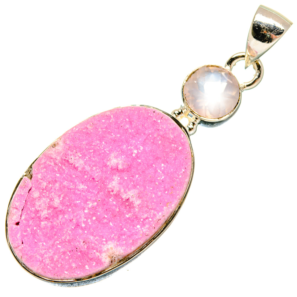 Cobalto Calcite Druzy Pendants handcrafted by Anasilvercos - PD18419