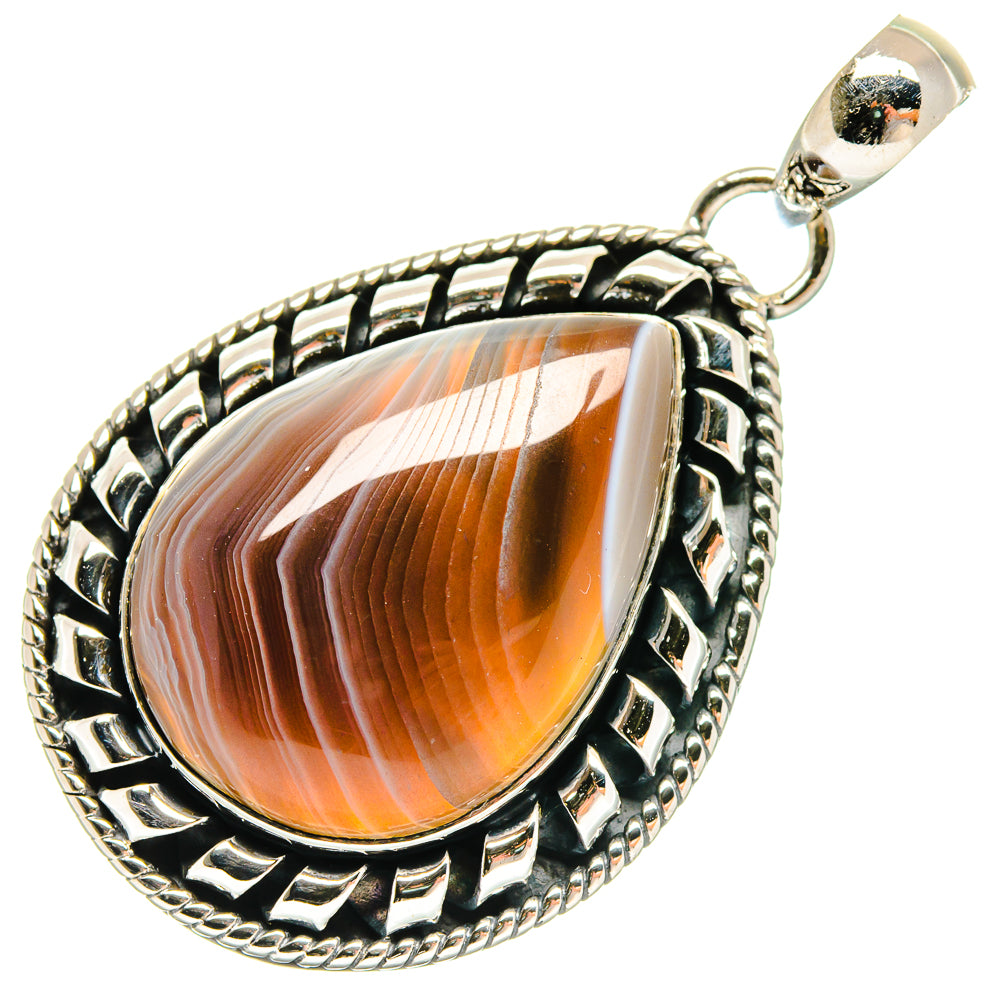 Botswana Agate Pendants handcrafted by Anasilvercos - PD18428