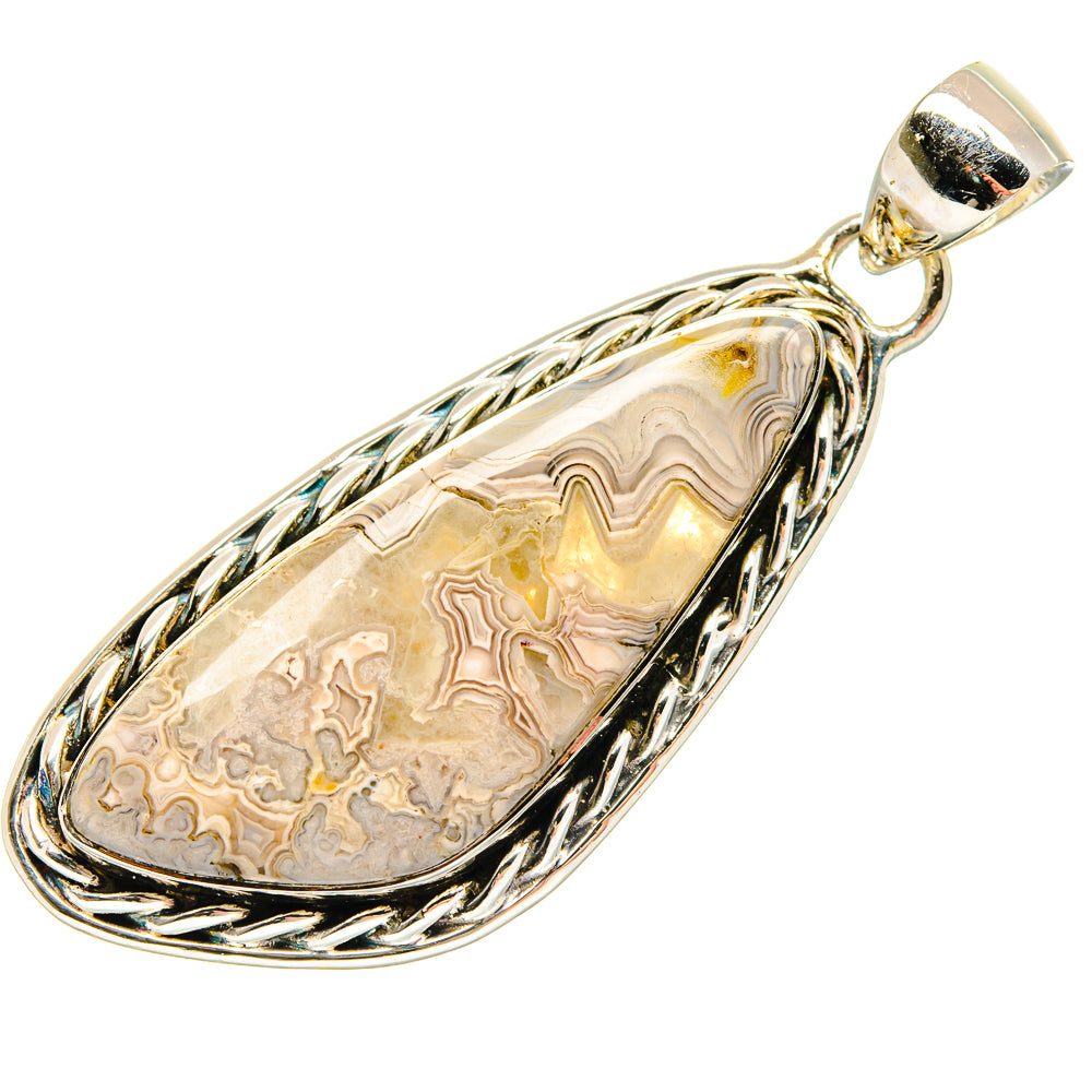 Laguna Lace Agate Pendants handcrafted by Anasilvercos - PD18436