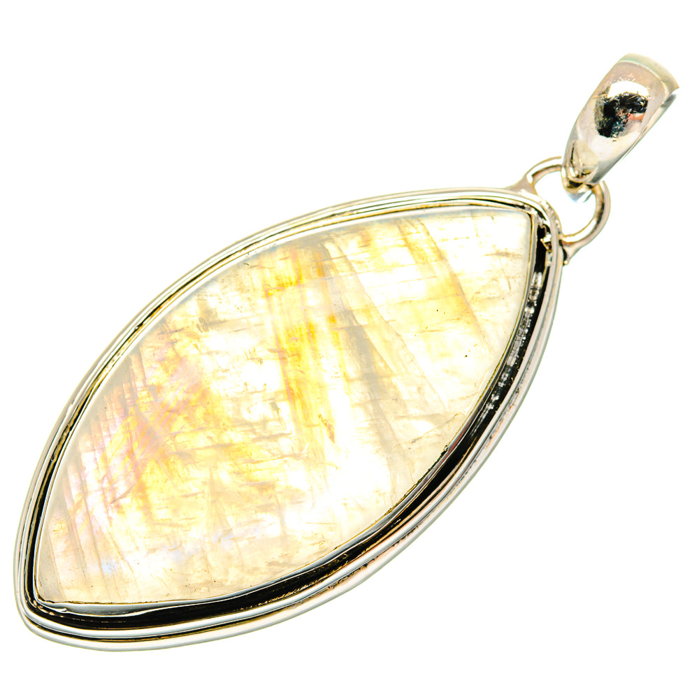 Rainbow Moonstone Pendants handcrafted by Anasilvercos - PD18437
