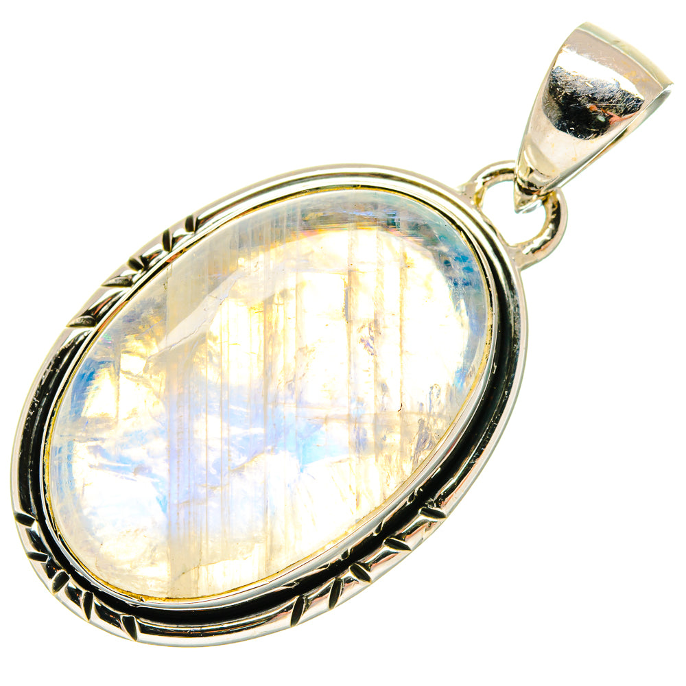 Rainbow Moonstone Pendants handcrafted by Anasilvercos - PD18444