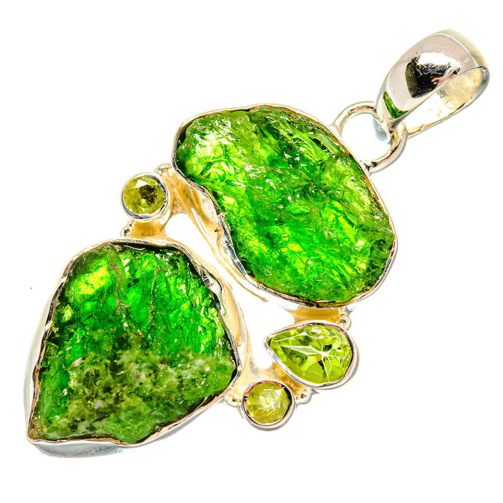 Chrome Diopside Pendants handcrafted by Anasilvercos - PD18446