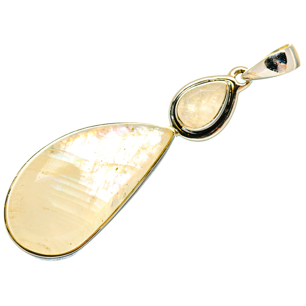 Rainbow Moonstone Pendants handcrafted by Anasilvercos - PD18449