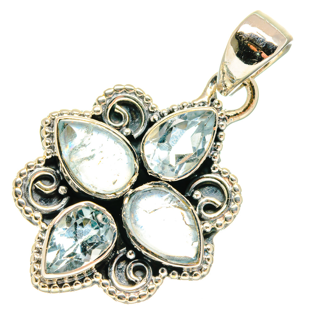Aquamarine Pendants handcrafted by Anasilvercos - PD18456