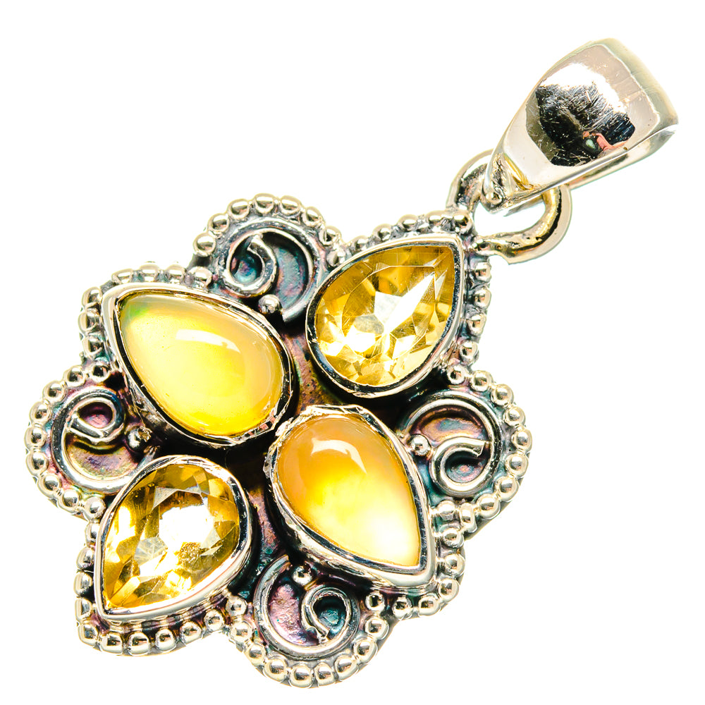 Ethiopian Opal Pendants handcrafted by Anasilvercos - PD18458