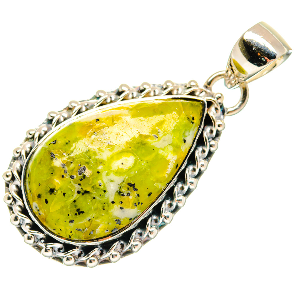 African Green Opal Pendants handcrafted by Anasilvercos - PD18461