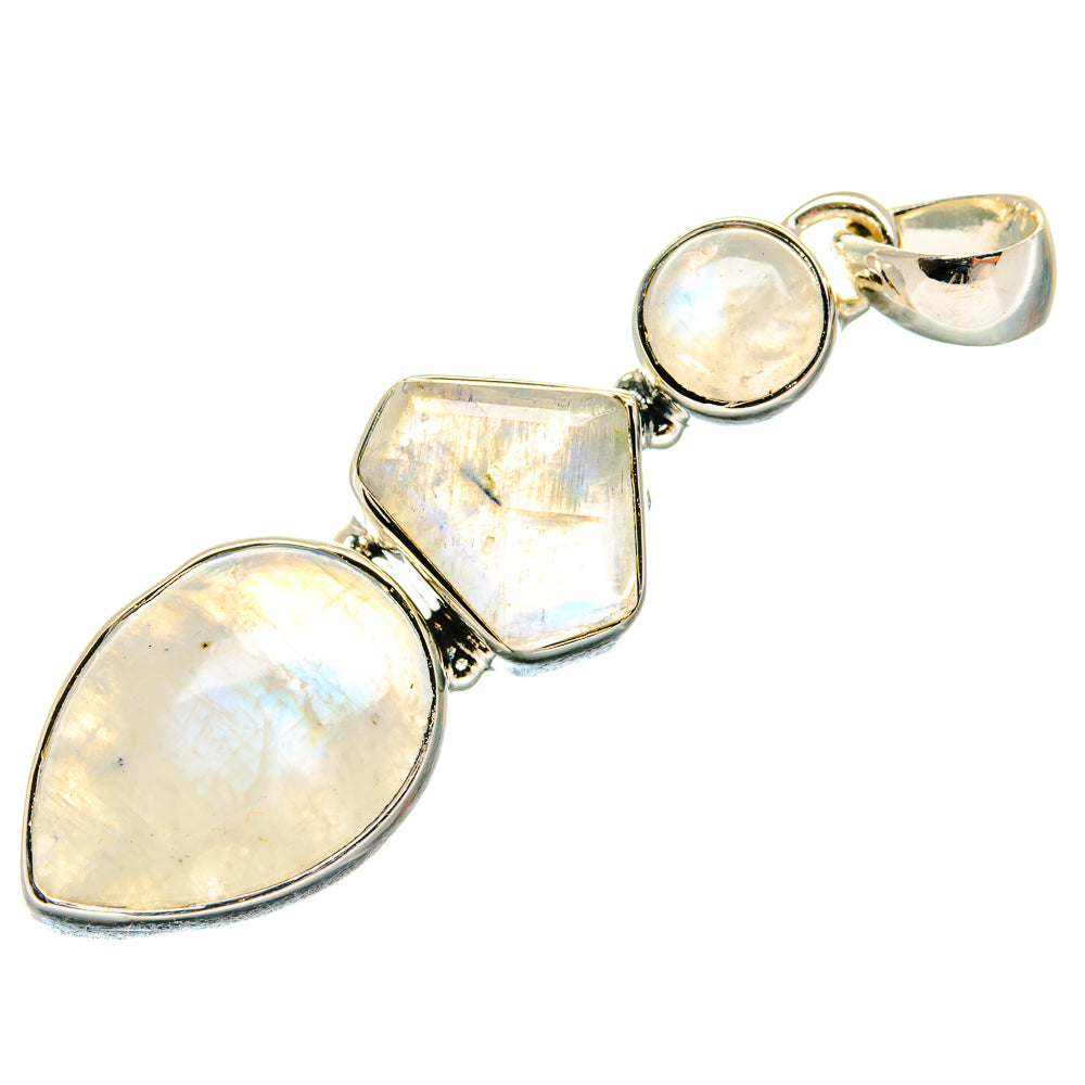Rainbow Moonstone Pendants handcrafted by Anasilvercos - PD18467