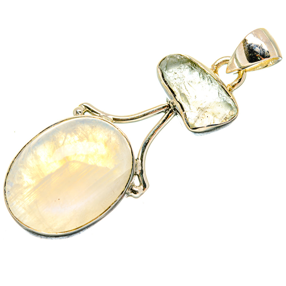 Rainbow Moonstone Pendants handcrafted by Anasilvercos - PD18471