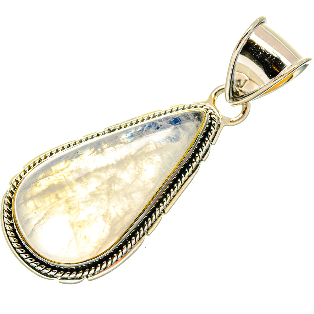 Rainbow Moonstone Pendants handcrafted by Anasilvercos - PD18481