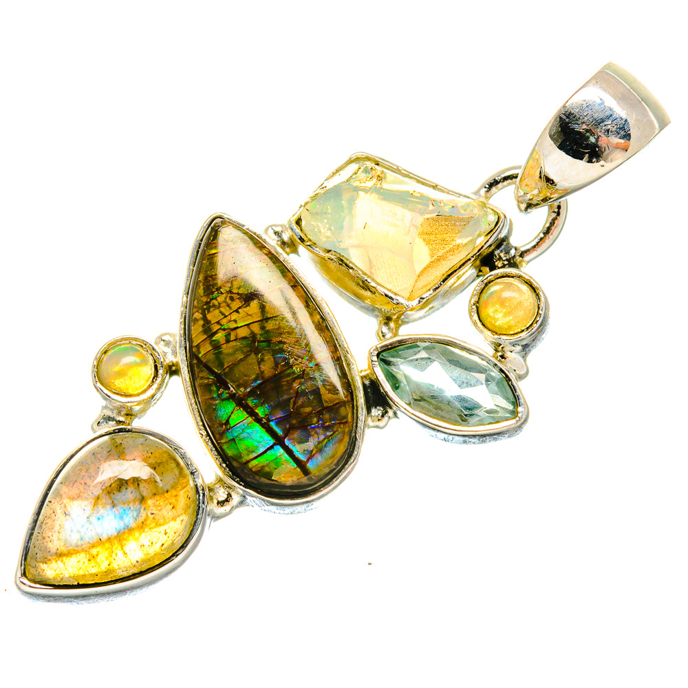 Ammolite Pendants handcrafted by Anasilvercos - PD18486