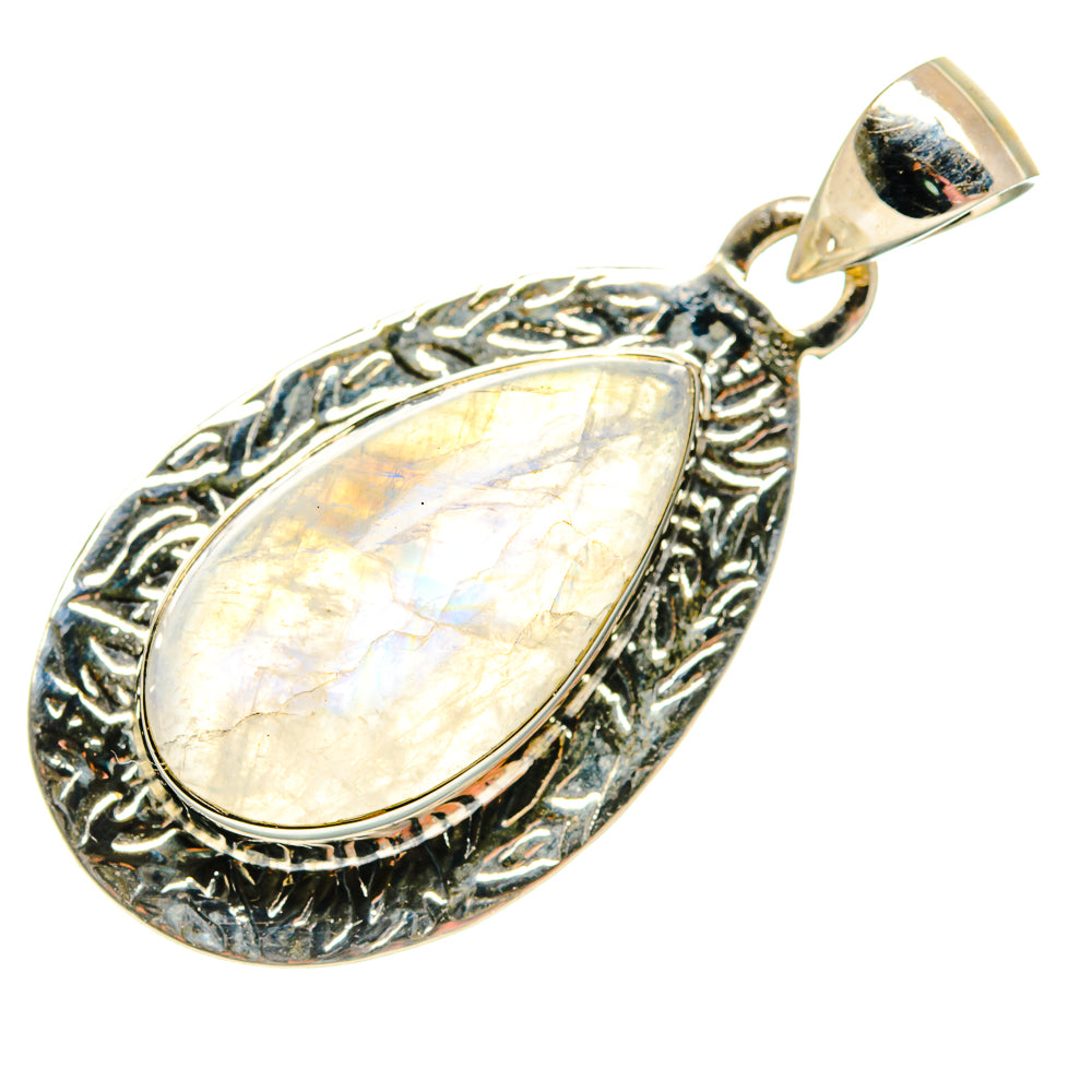 Rainbow Moonstone Pendants handcrafted by Anasilvercos - PD18500