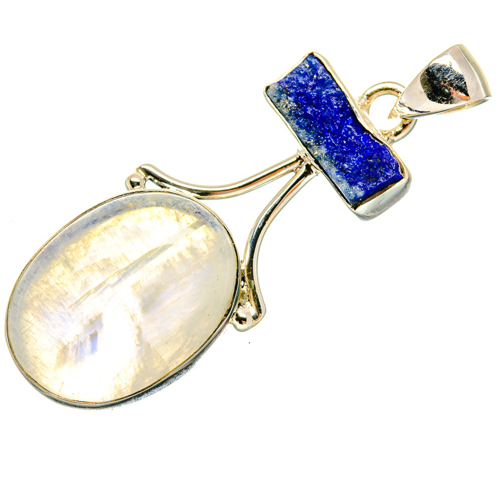 Rainbow Moonstone Pendants handcrafted by Anasilvercos - PD18501