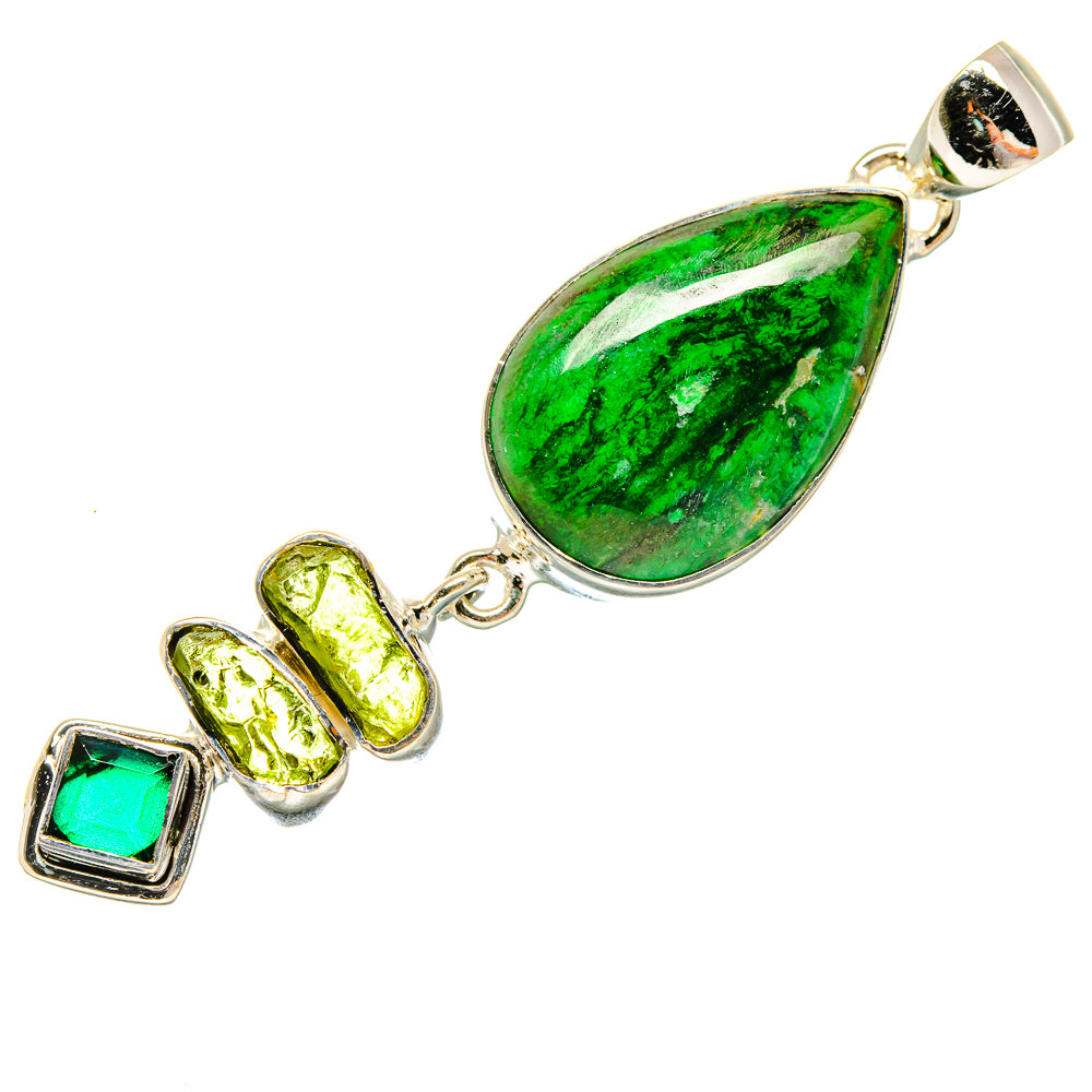 Gaspeite Pendants handcrafted by Anasilvercos - PD18510