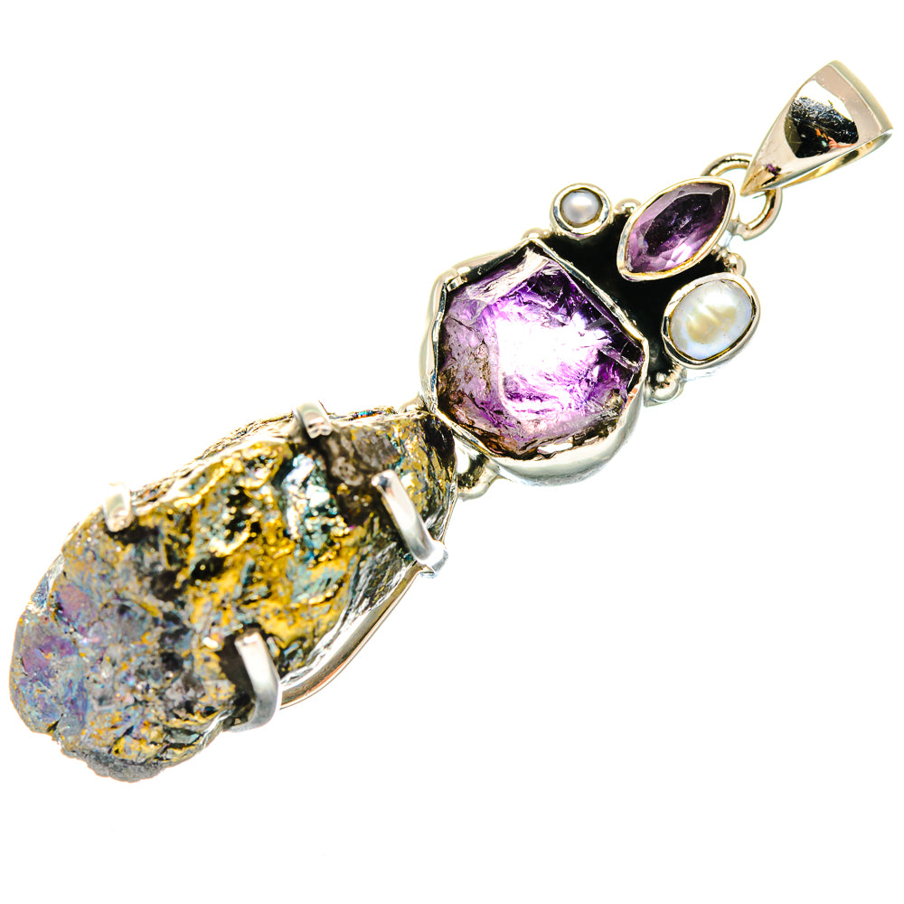 Titanium Druzy Pendants handcrafted by Anasilvercos - PD18513