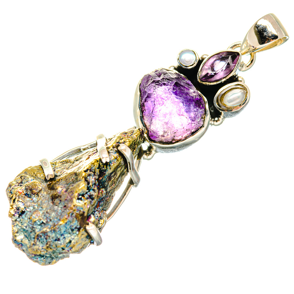 Titanium Druzy Pendants handcrafted by Anasilvercos - PD18521