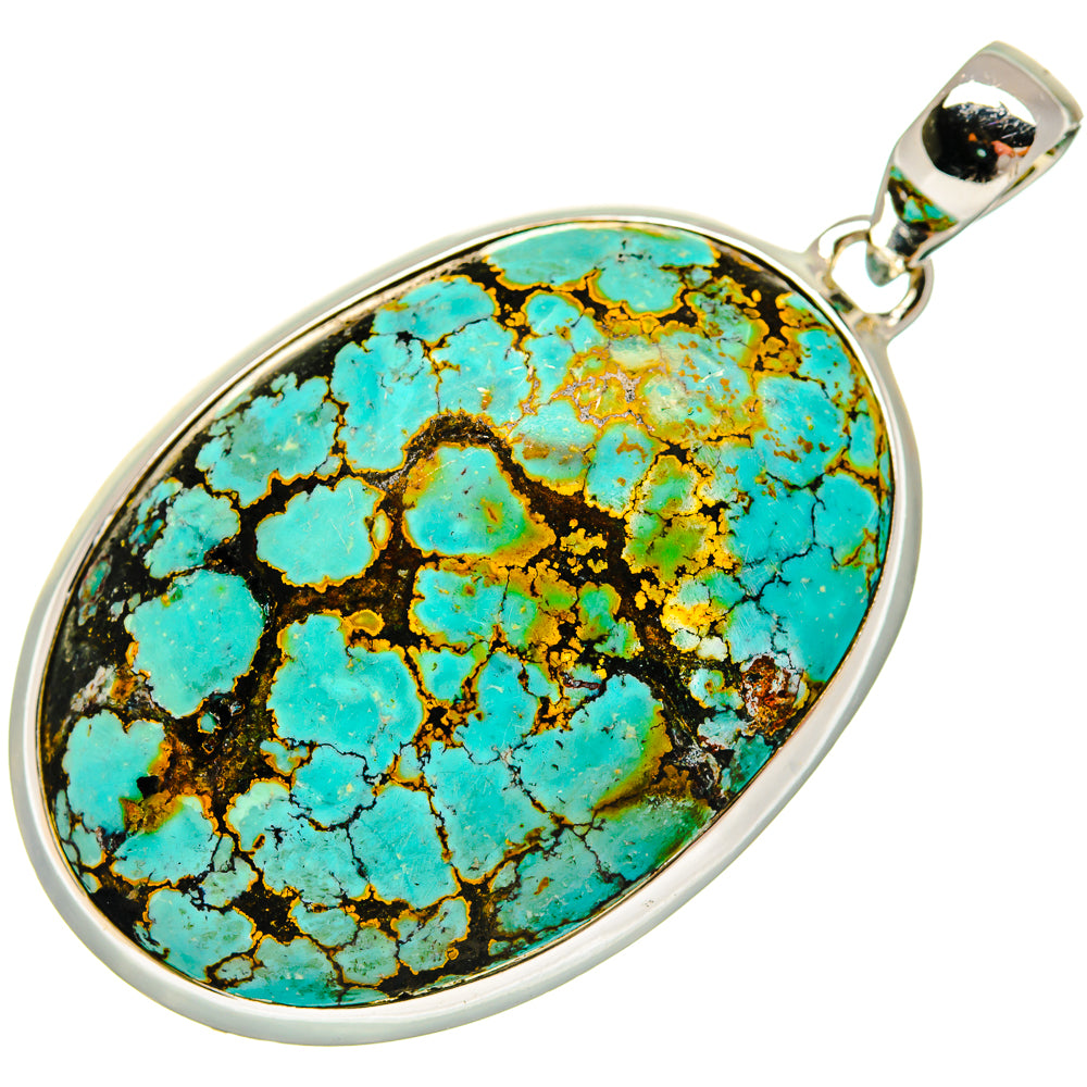 Tibetan Turquoise Pendants handcrafted by Anasilvercos - PD18538