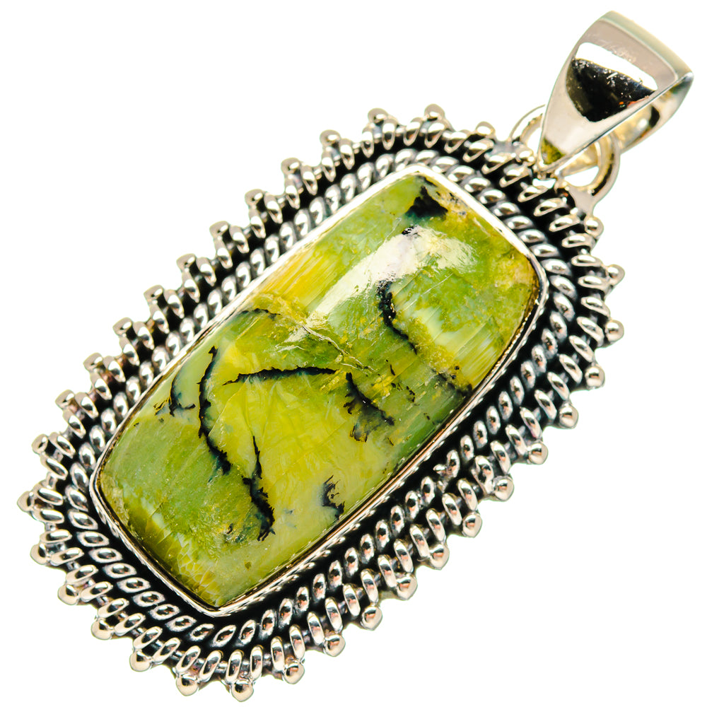 African Green Opal Pendants handcrafted by Anasilvercos - PD18550
