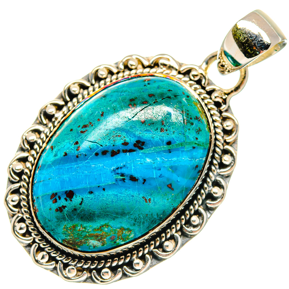 Chrysocolla Pendants handcrafted by Anasilvercos - PD18571