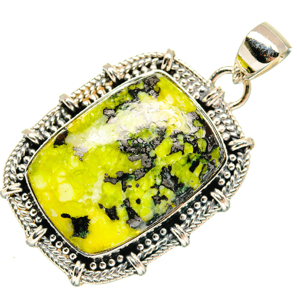 African Green Opal Pendants handcrafted by Anasilvercos - PD18577 - Photo 2