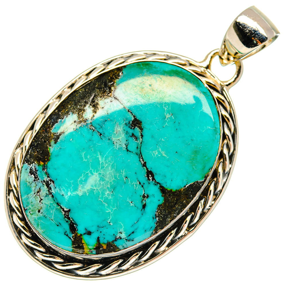Tibetan Turquoise Pendants handcrafted by Anasilvercos - PD18583