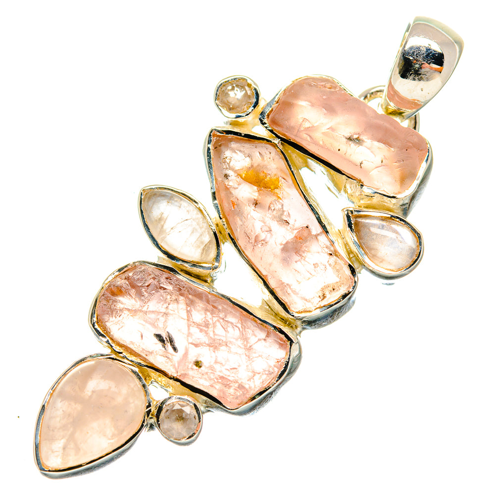 Rose Quartz Pendants handcrafted by Anasilvercos - PD18588