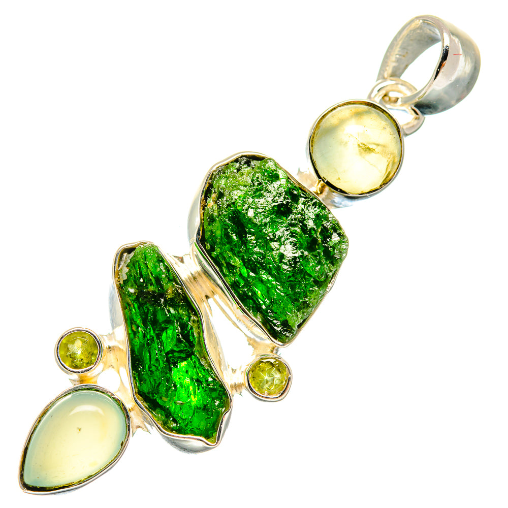 Chrome Diopside Pendants handcrafted by Anasilvercos - PD18595