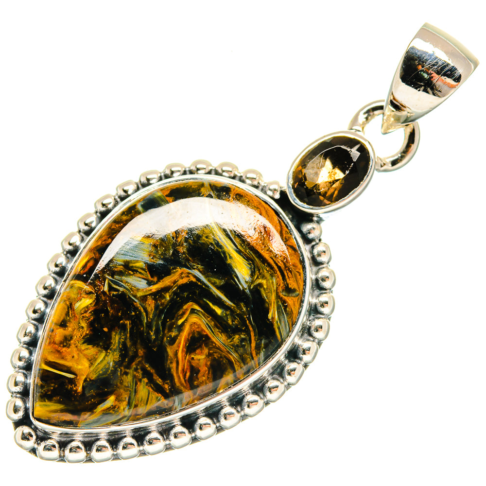 Pietersite, Smoky Quartz Pendants handcrafted by Anasilvercos - PD18611