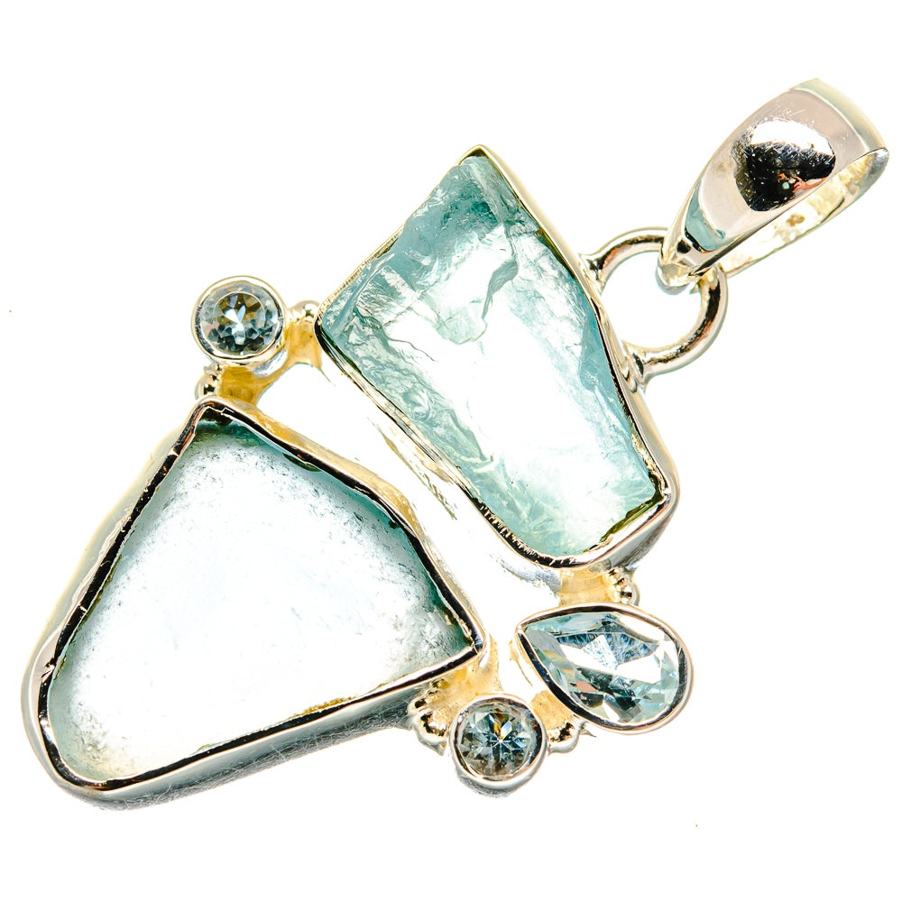 Aquamarine, Blue Topaz Pendants handcrafted by Anasilvercos - PD18646