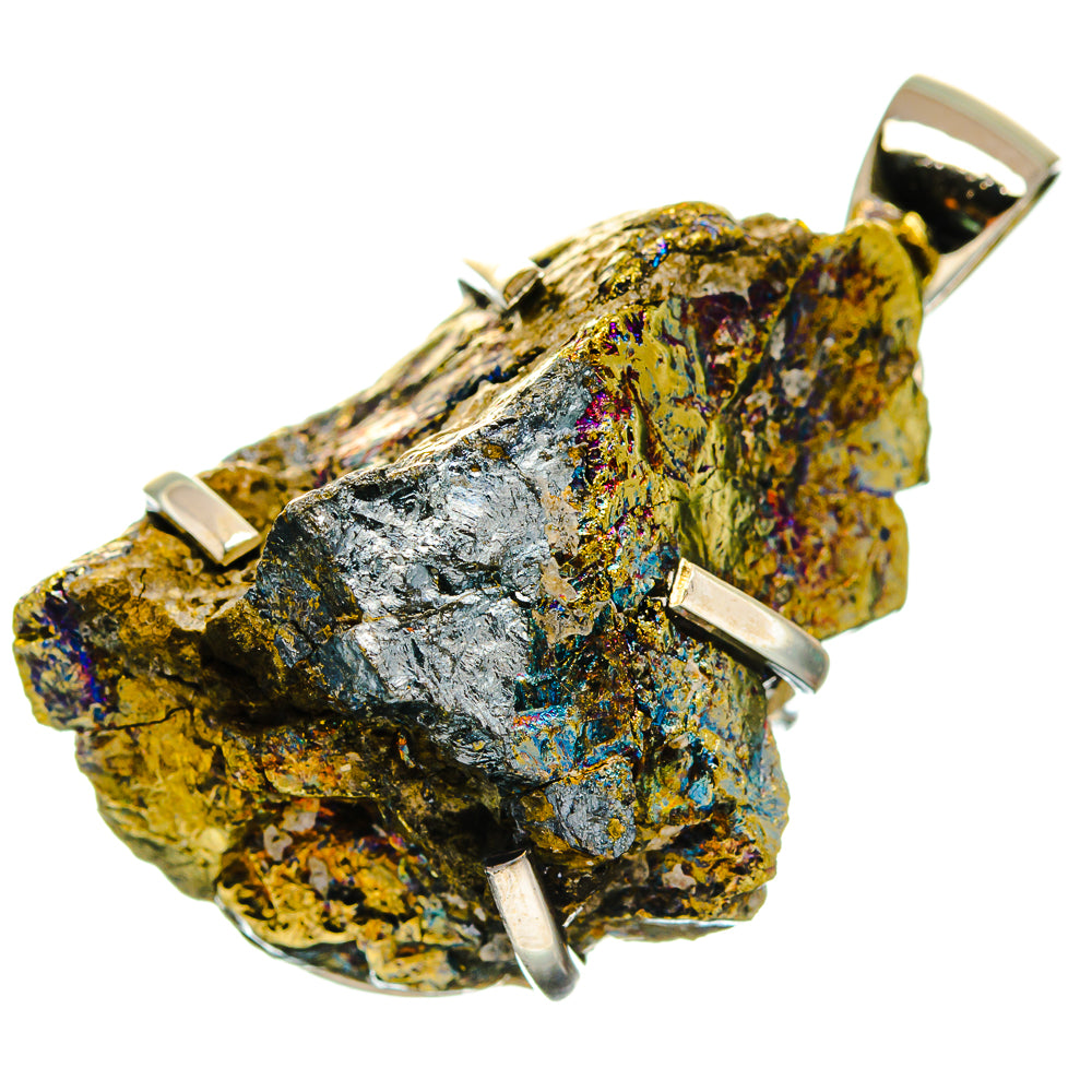 Spectro Pyrite Druzy Pendants handcrafted by Anasilvercos - PD18649 - Photo 2