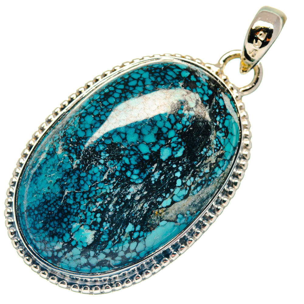 Tibetan Turquoise Pendants handcrafted by Anasilvercos - PD18674