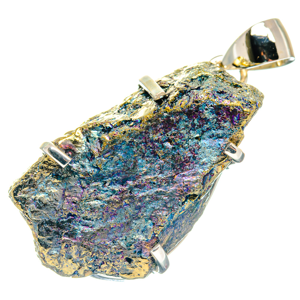 Spectro Pyrite Druzy Pendants handcrafted by Anasilvercos - PD18685 - Photo 2
