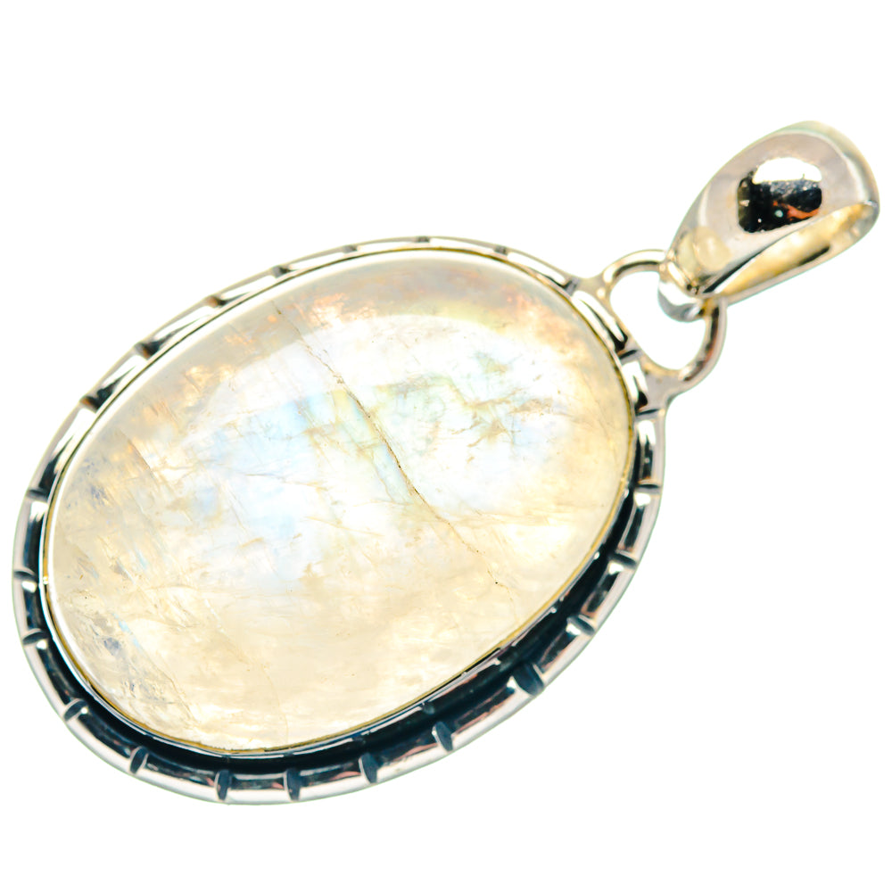 Rainbow Moonstone Pendants handcrafted by Anasilvercos - PD18705