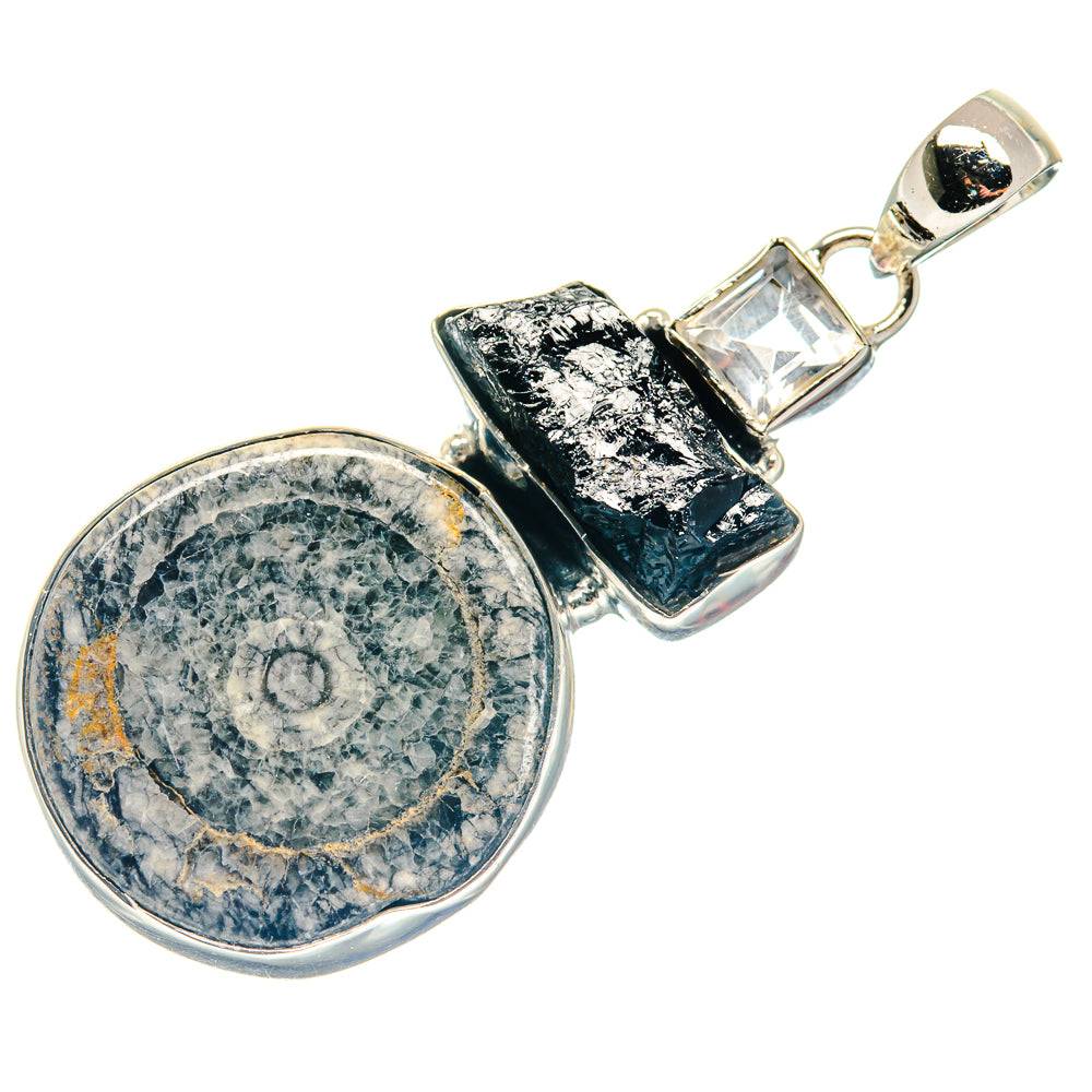 Goniatite Fossil Pendants handcrafted by Anasilvercos - PD18725