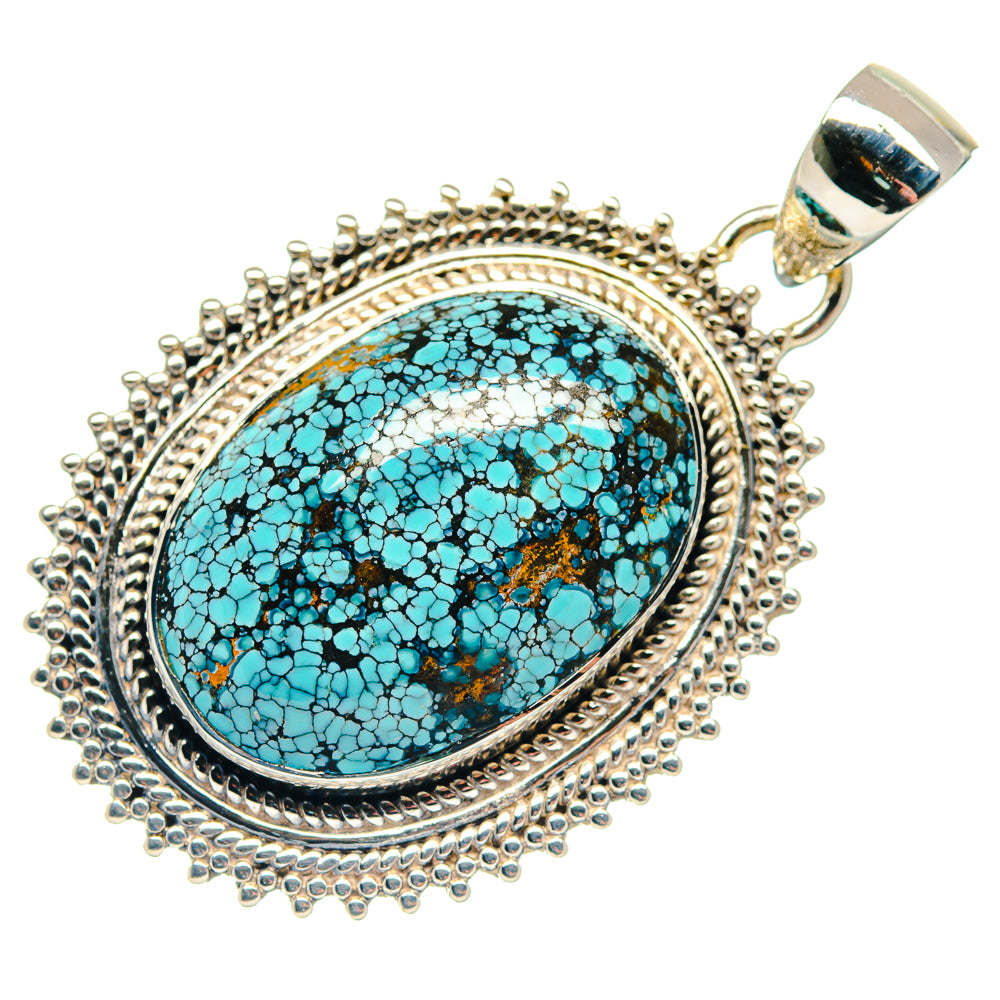 Tibetan Turquoise Pendants handcrafted by Anasilvercos - PD18747
