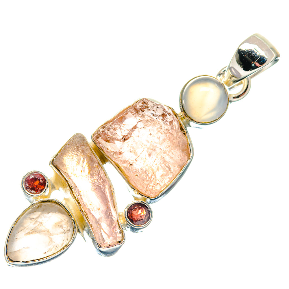 Rose Quartz Pendants handcrafted by Anasilvercos - PD18753