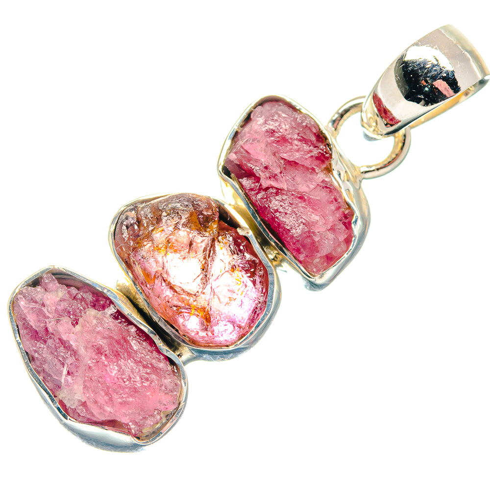 Pink Tourmaline Pendants handcrafted by Anasilvercos - PD18755