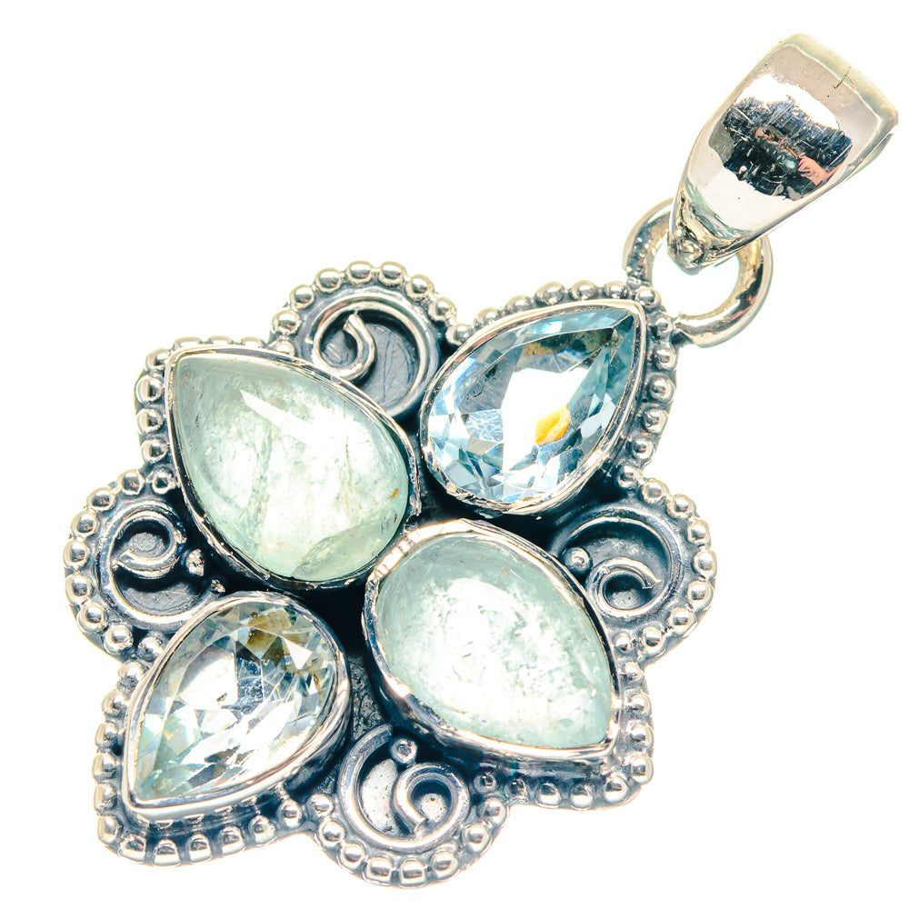 Aquamarine Pendants handcrafted by Anasilvercos - PD18756