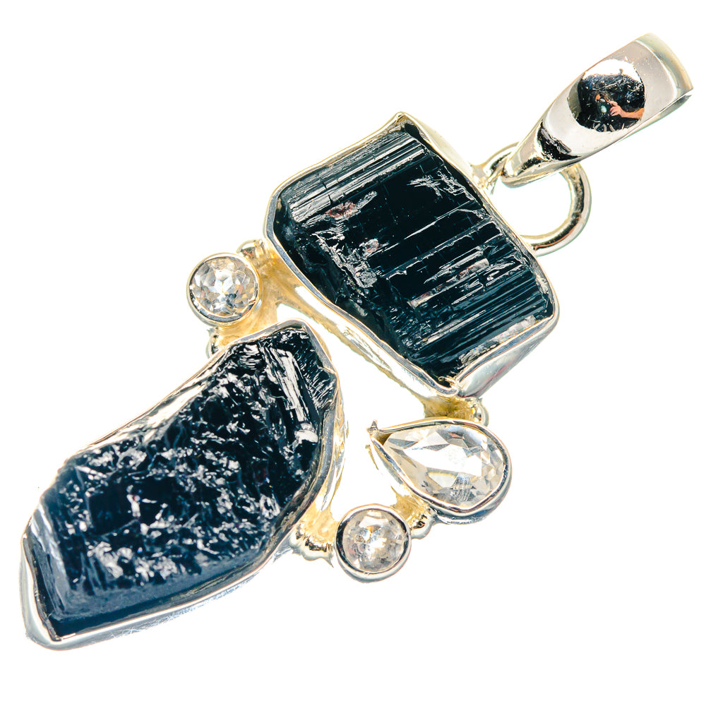 Black Tourmaline Pendants handcrafted by Anasilvercos - PD18775