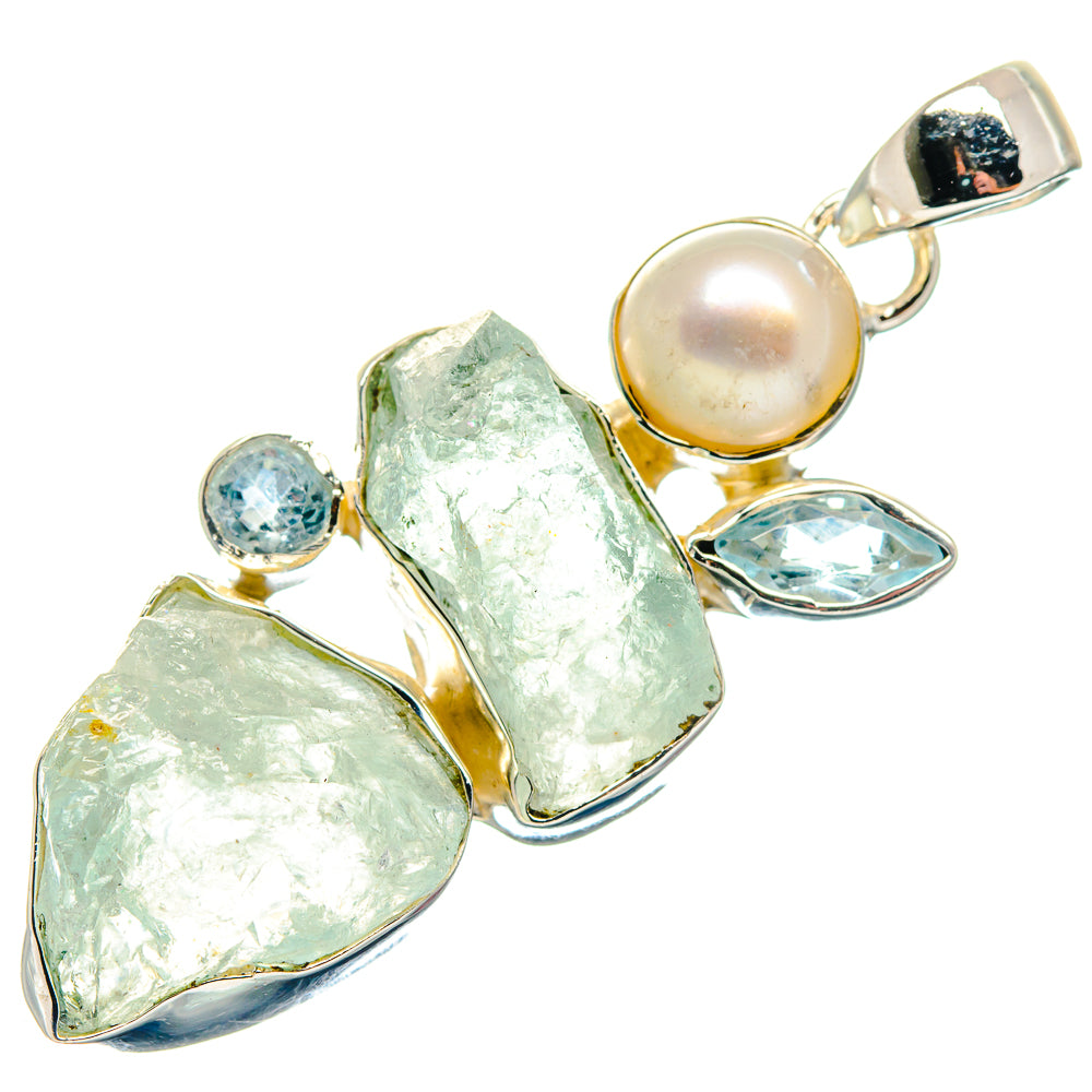 Aquamarine Pendants handcrafted by Anasilvercos - PD18776