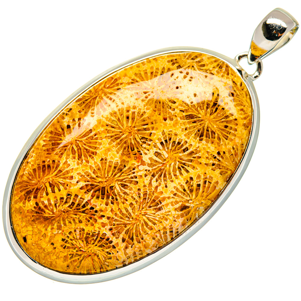 Fossil Coral Pendants handcrafted by Anasilvercos - PD18779