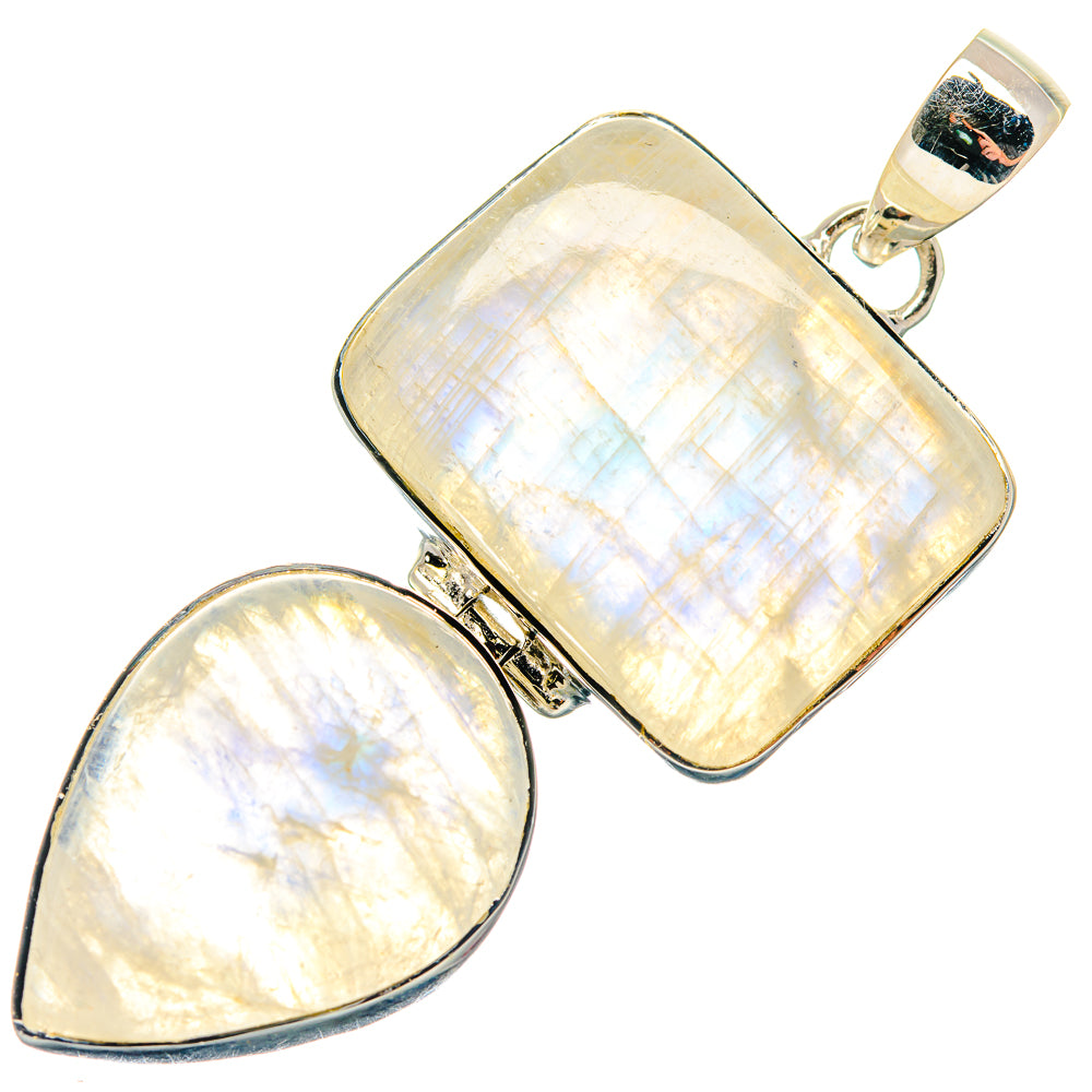 Rainbow Moonstone Pendants handcrafted by Anasilvercos - PD18784