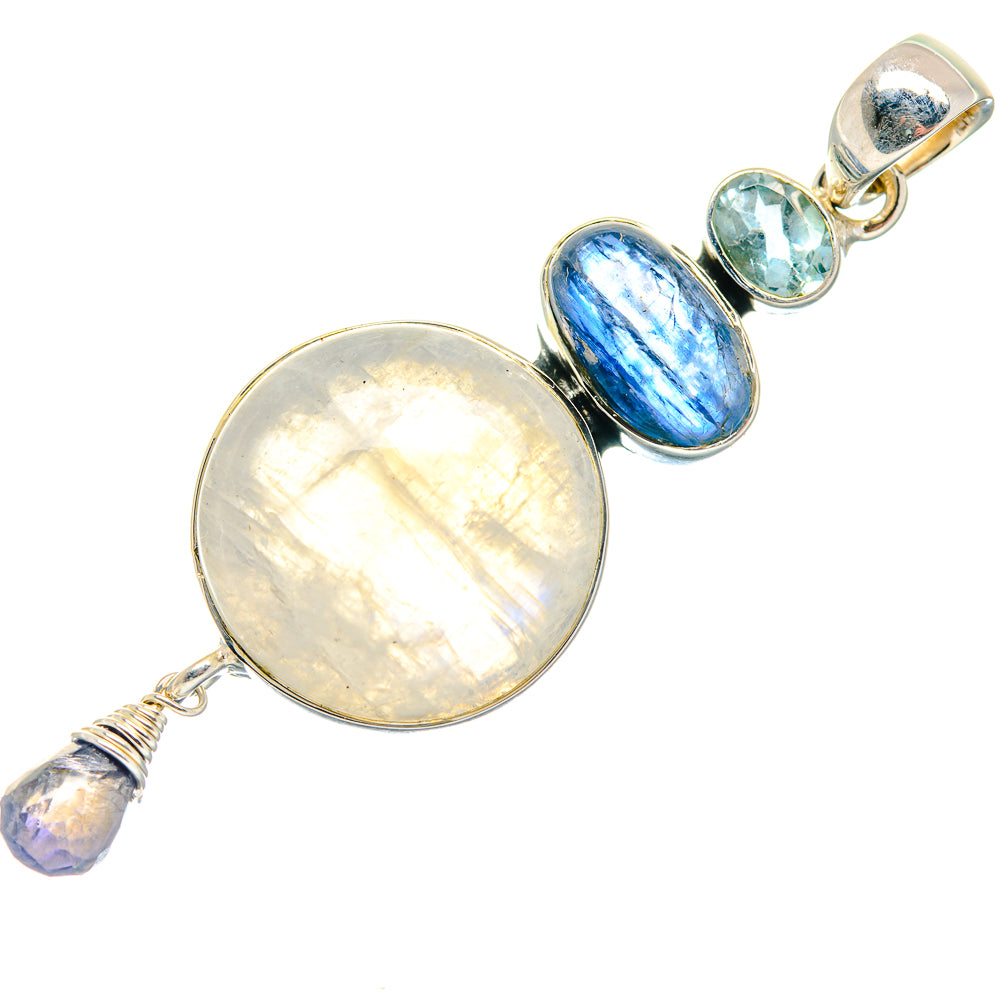 Rainbow Moonstone Pendants handcrafted by Anasilvercos - PD18791