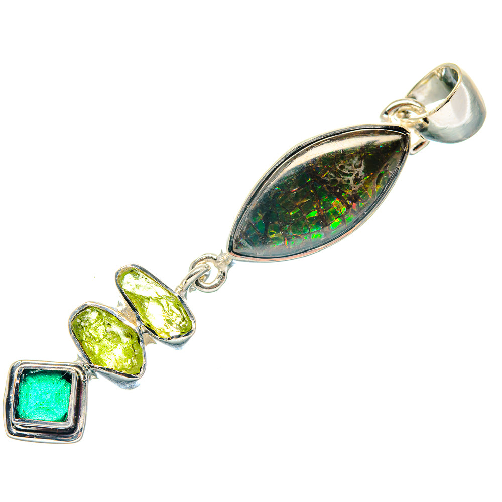 Ammolite Pendants handcrafted by Anasilvercos - PD18793