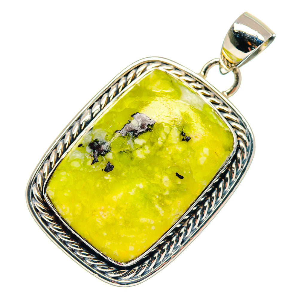 African Green Opal Pendants handcrafted by Anasilvercos - PD18799