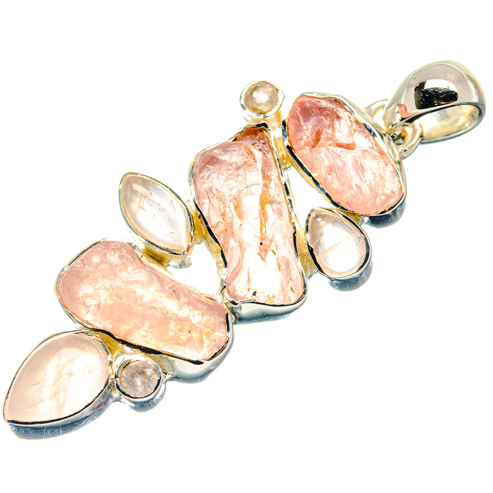 Rose Quartz Pendants handcrafted by Anasilvercos - PD18825